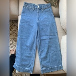 Madewell Emmitt Wide Leg Cropped Jeans